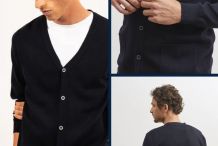 GUINGAMP II Cardigan boutonné Guingamp en laine mérinos extrafine |Saint James