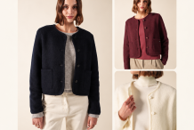 JURA Gilet manches longues en laine bouillie |Saint James