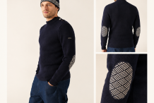 MATELOT ÉQUIPAGE Pull marin  à coudières contrastées |Saint James