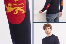 MONDIOVISION Pull coudière drapeau Normandie |Saint James