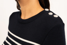 MAREE II Rayé pull Marin rayé femme |Saint James