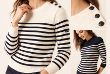 ROCHEFORT Femme Rayé Pull marin |Saint James