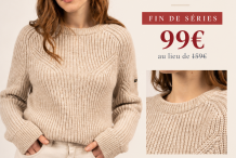 VICTORIA Pull femme col rond, côte perlée, fil lurex |Saint James