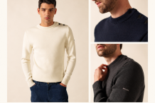 ROCHEFORT 1 Uni Pull marin en laine Mérinos|Saint James