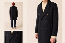 ST BJORN Manteau en drap de laine-homme-col tailleur |Saint James