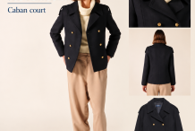 STE BERTHILLE Caban court femme doublure matelassée |Saint James