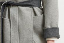 STE GIULIA Manteau réversible en drap de laine