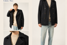 ST HILAIRE II Caban authentique homme en drap de laine-Col tailleur- Saint James | Le Matelot