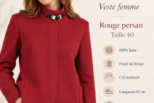 TREGUIER Veste en 100% Laine Point de Rome| Saint James
