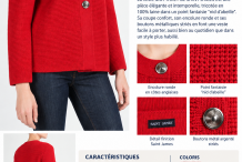 MOTTARET Veste boutonnée en maille fantaisie Saint James