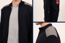 SÉRAC ARPIN Veste en maille col montant SAINT JAMES x ARPIN