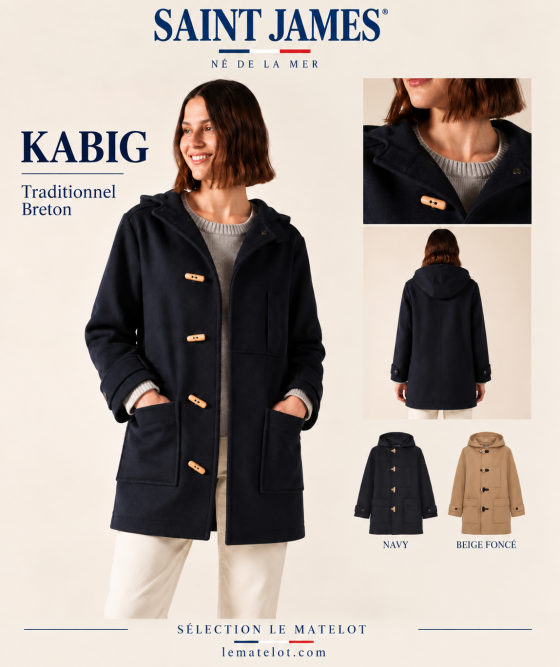 Saint James – KABIG femme traditionnel breton en drap de laine