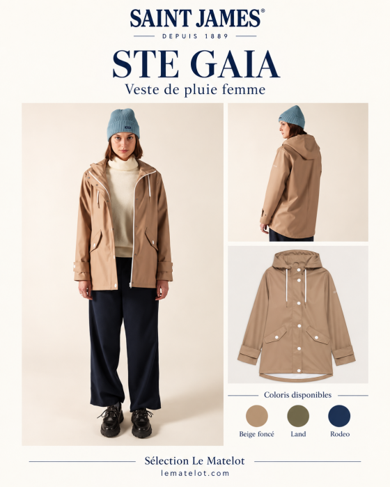 STE GAIA Parka en toile waterproof | Saint James